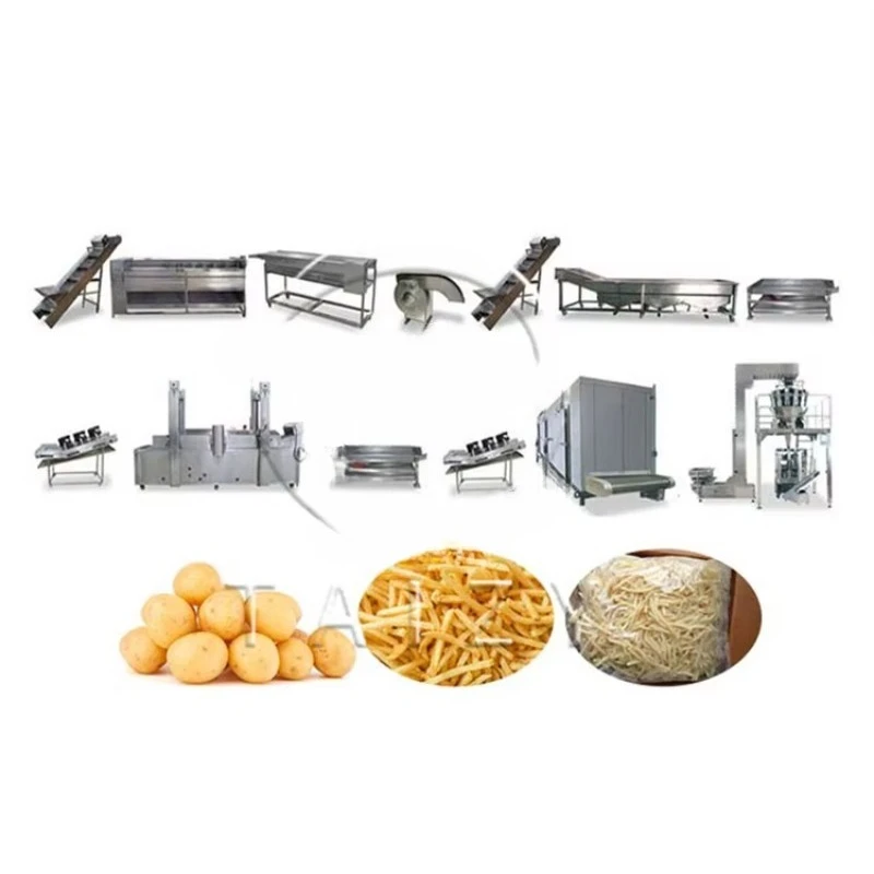 Fully Automatic Industrial Frozen French Fries Processing Line Fresh Potato Finger Potato Chips Making Machine Price