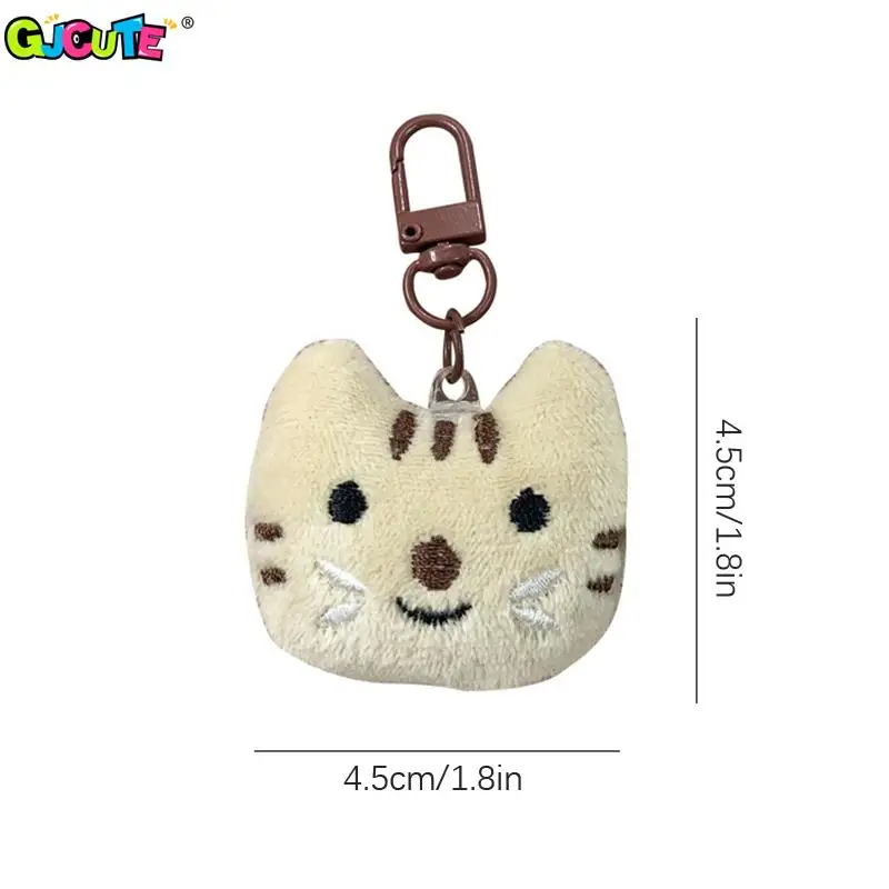 1Pc Cute Cat Keychain Fish Doll Plush Pendant Couple Key Ring Backpack Charms Car Key Decoration Bag Accessories