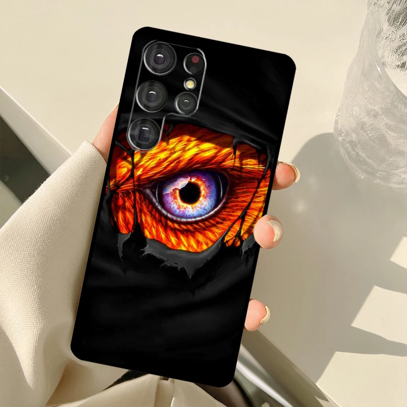 حافظة عين التنين لهاتف سامسونج جالاكسي S24 الترا S21 S22 S23 S25 Ultra S9 S10 Plus S20 FE S25 FE الغطاء الخلفي #2