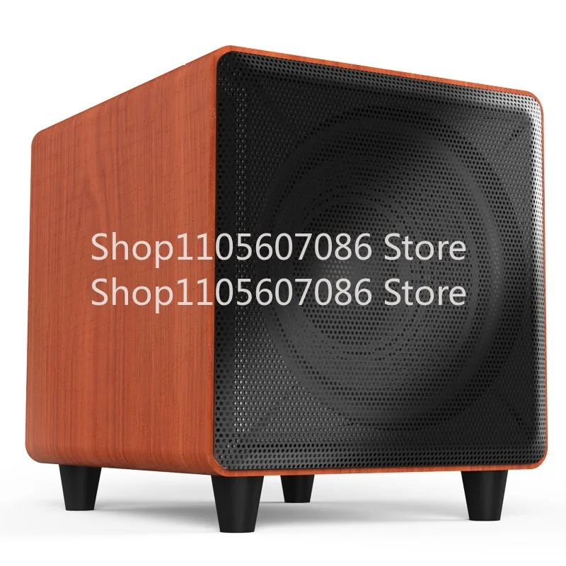 Wooden 300-watt Active Subwoofer, 10-inch Subwoofer Speaker