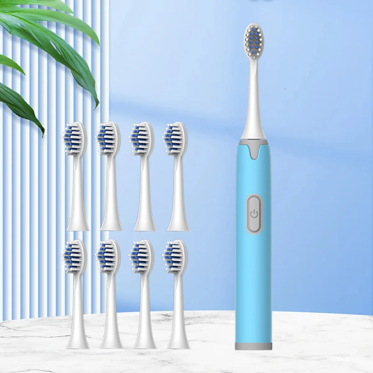 Adult electric toothbrush, soft bristles IPX7 waterproof, replaceable brush head send 9 brush head (without battery)-A1