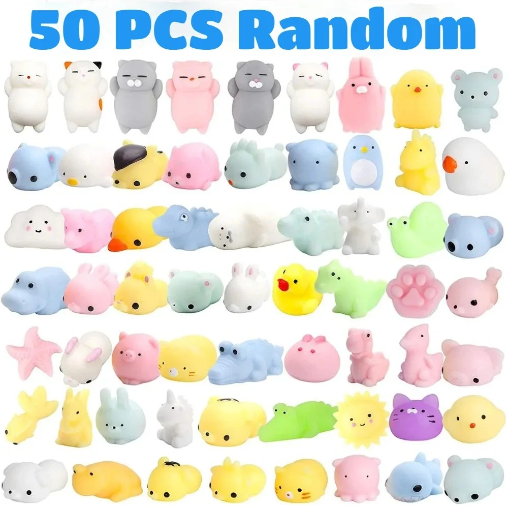 50-5 sztuk Kawaii Squishies Mochi Anima gniotki dla dzieci antystresowa piłka wycisnąć Party dobrodziejstw zabawki antystresowe na urodziny