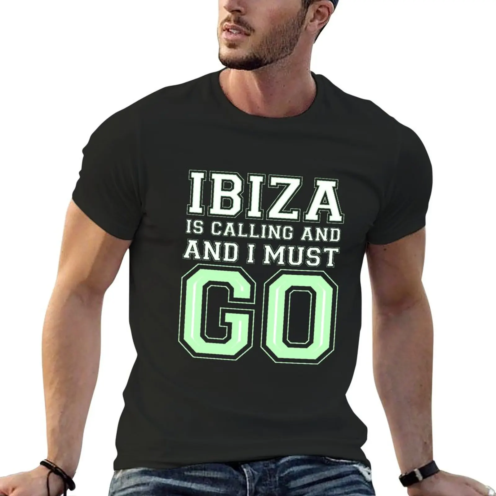 Ibiza Is Calling and I Must Go Funny Ibiza Spain Vacation T-Shirt oversizeds plus size tops sublime plain white t shirts men