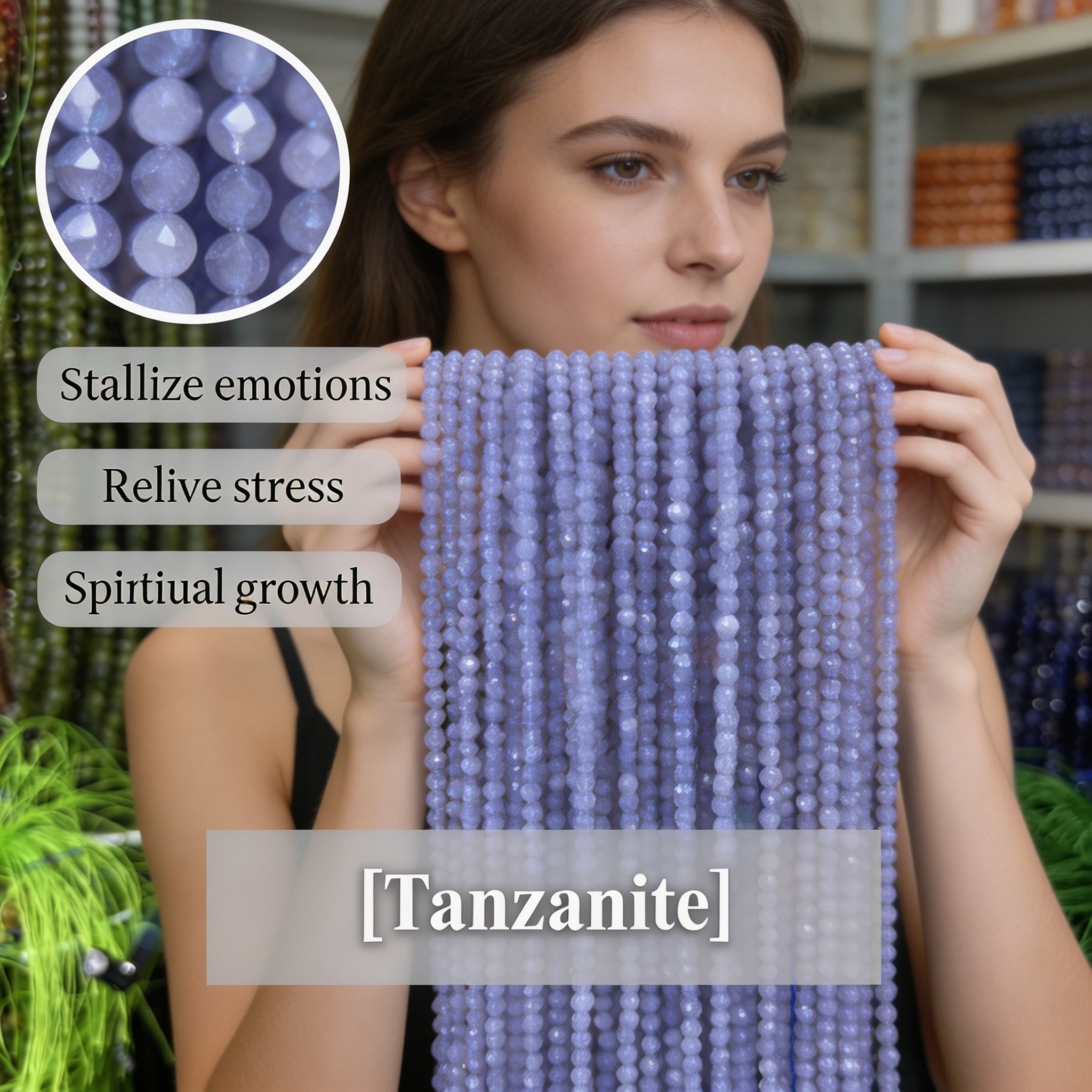 Faceted Natural Tanzanite Beads 2 3 4mm Charm Gemstone Loose Spacer Beads For DIY Making Bracelet Necklace Jewelrys Accessories