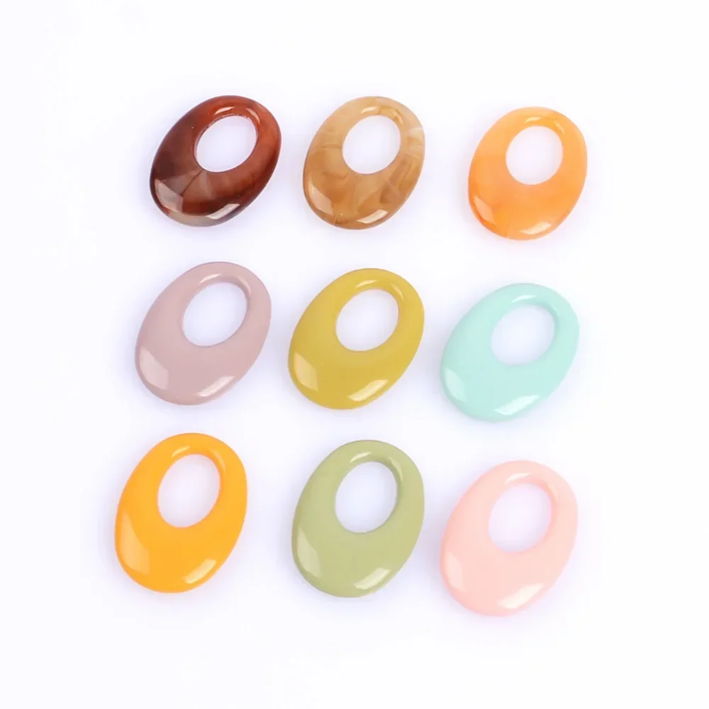 10 sztuk 23 * 32 mm Vintage Hollow Oval Acrylic Beads DIY Manufacturing Kolczyki, naszyjniki, akcesoria do bransoletek Materiały
