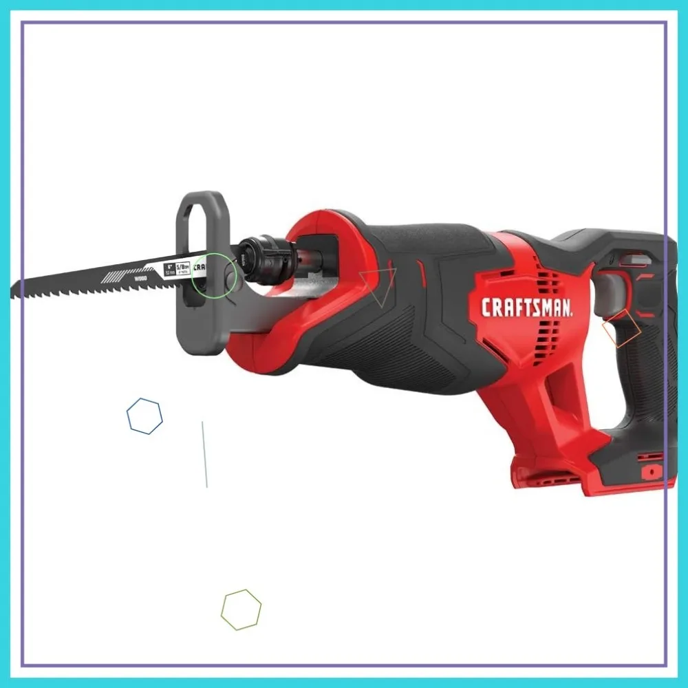 Cordless Reciprocating Saw, 3000 RPM Variable Speed, Quick Blade Change, Compact Design for Tight Spaces