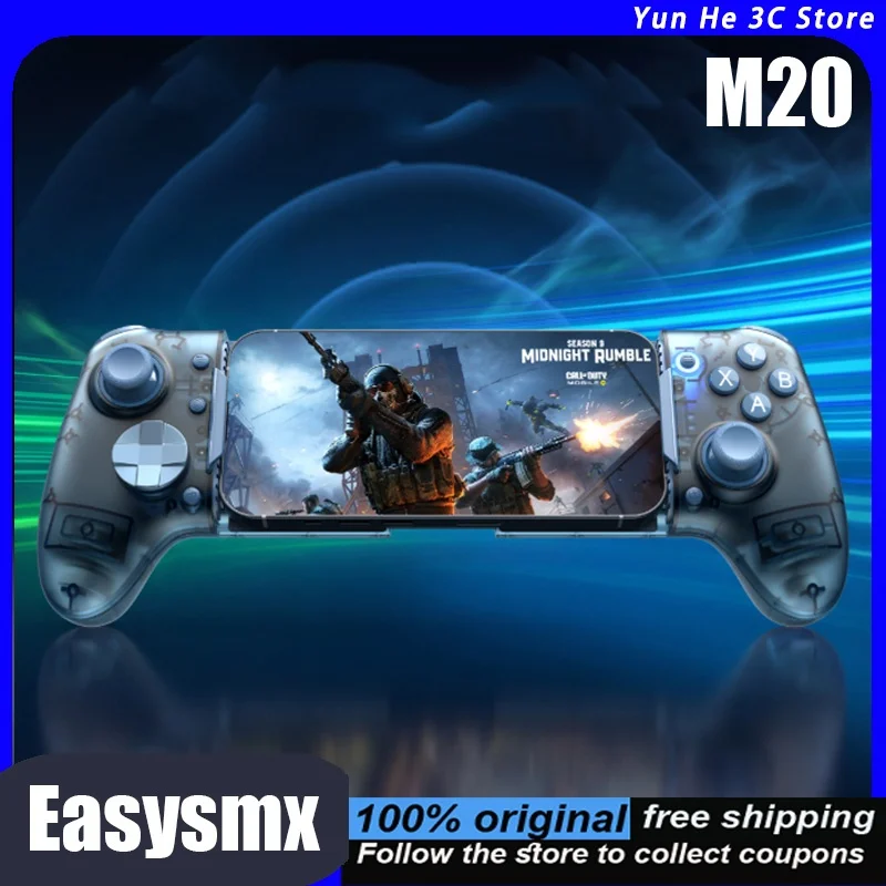 EasySMX M20 Retractable Wireless Game Controller One-Click Wake-Up Compatible with Switch 1 / Switch 2 OLED iOS Android Tablets