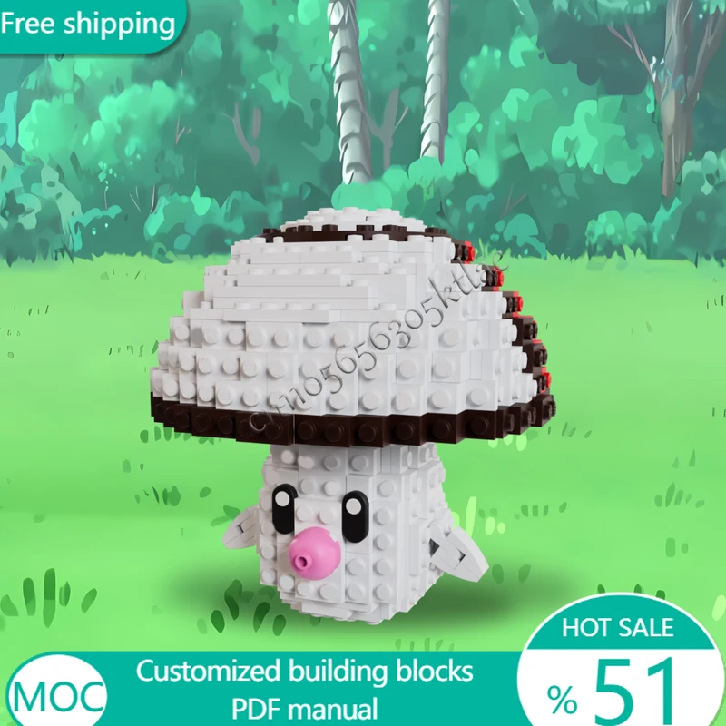 479 PCS Mushroom Foongus MOC Customize Modular Building Block Simple Brick Technology Popular Design DIY Boys Assembly Toy Gift