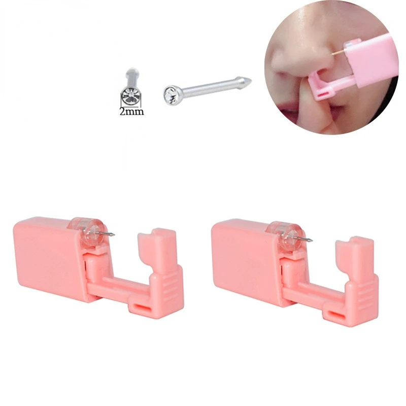 1/10PCS Disposable Painless Ear Piercing Gun Body Nose Lip Kit Earring Piercer Tool Machine Kit Studs Body Jewelry Accessories