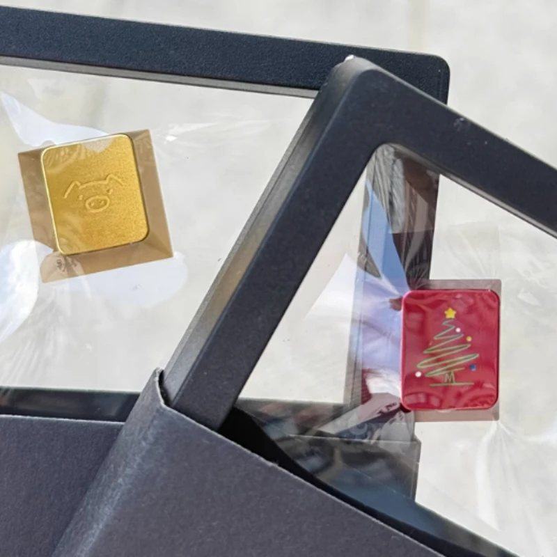 

Рождественская елка, колпачок для ключей с ЧПУ, профиль R4, ключ ESC для механических клавиатур, алюминиевый сплав, милый минималистичный стиль для праздника