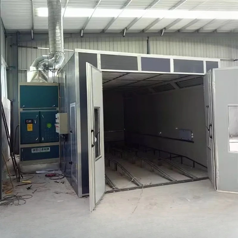 Cabine de lixa retrátil móvel personalizada sem poeira de alta temperatura ecologicamente correta para cozimento de pintura automotiva