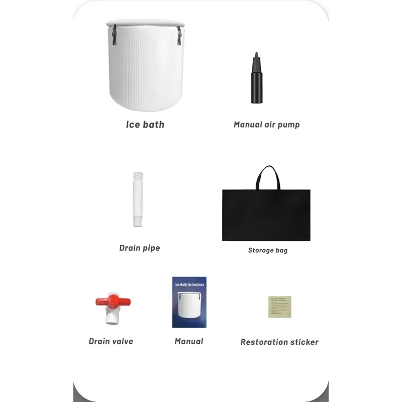 Xiangyin Vanace Portable Outdoor Hot Sale New Material Drop Stitch Durable PVC Tubs COLD Plunge Inflatable Ice Tub