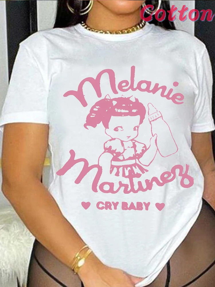 

Melanie Martinez Women's Tshirt Cotton Soft High Quality Women Tee-shirt Funny Cartoon Print Tee Girls Casual Woman Clothing Top