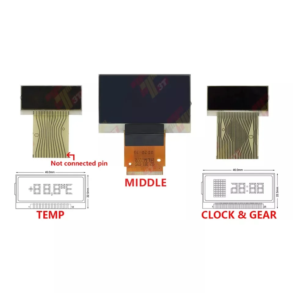 Instrument Temp Clock and Central Display for Mercedes CLK W208, E-Class W210