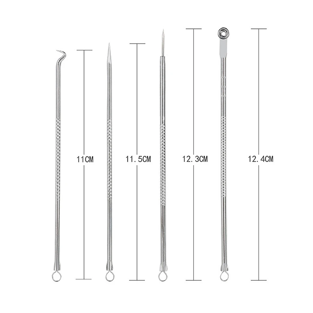 Pimple Popper Tool Kit Blackhead Remover Acne Needle Tools Set Removing Treatment Comedone for Nose Face Skin Blemish Extractor view 6