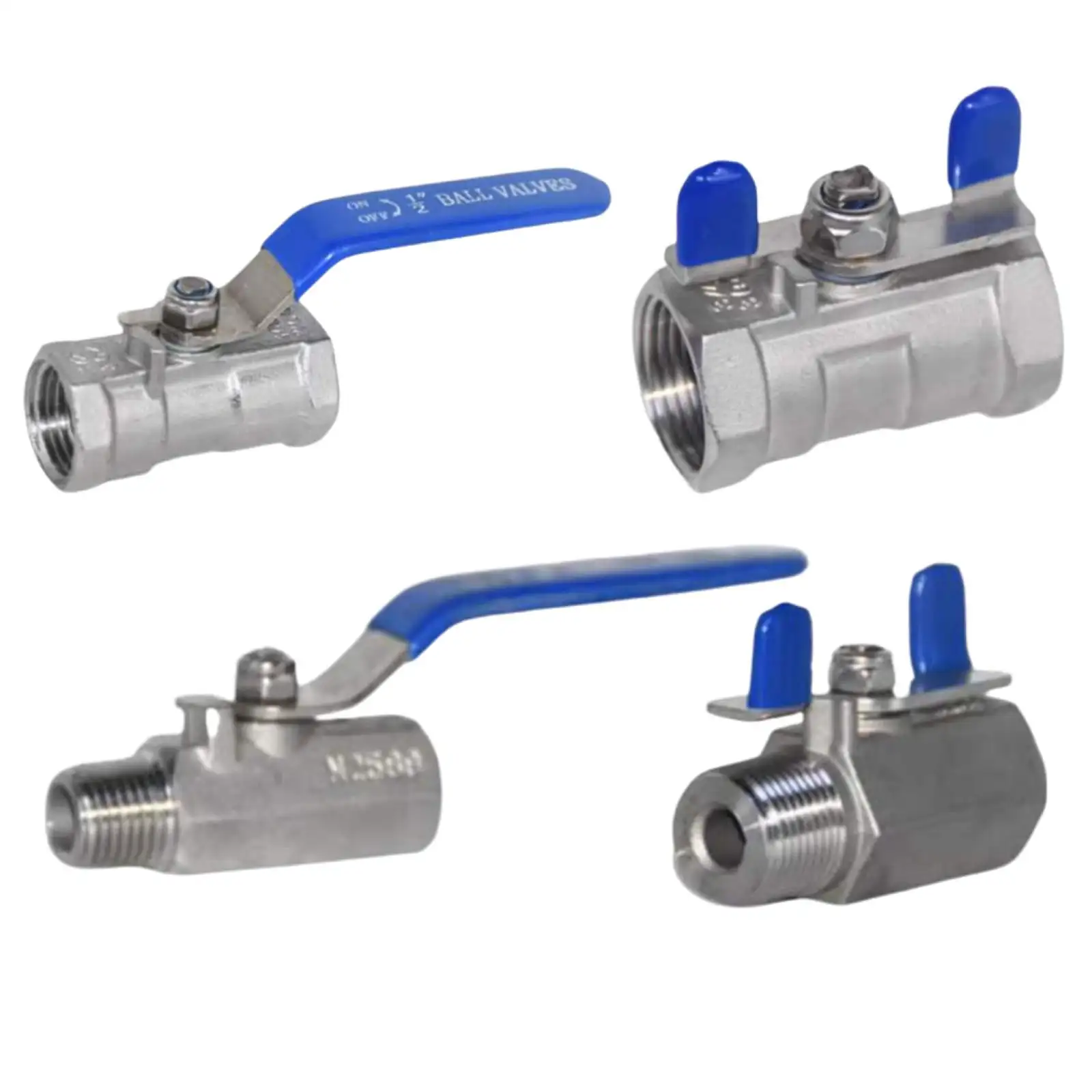 

1/4" 3/8" 1/2" 3/4" 1"- 2" BSP Female/Male 304 Stainless Steel One-Chip Type Ball Valve Butterfly Handle Valves