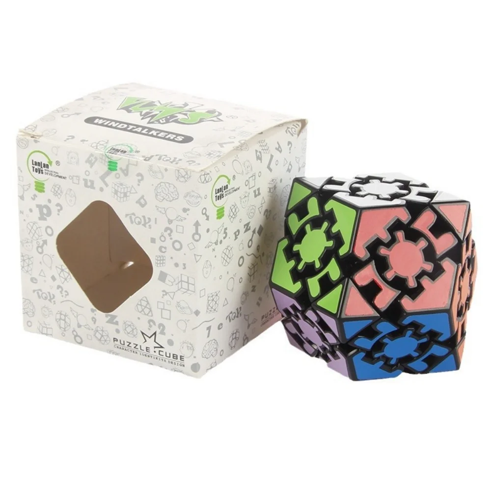 LanLan Gear Rhombohedral Dodecahedron Magic Cube Professional Speed Puzzle Toys