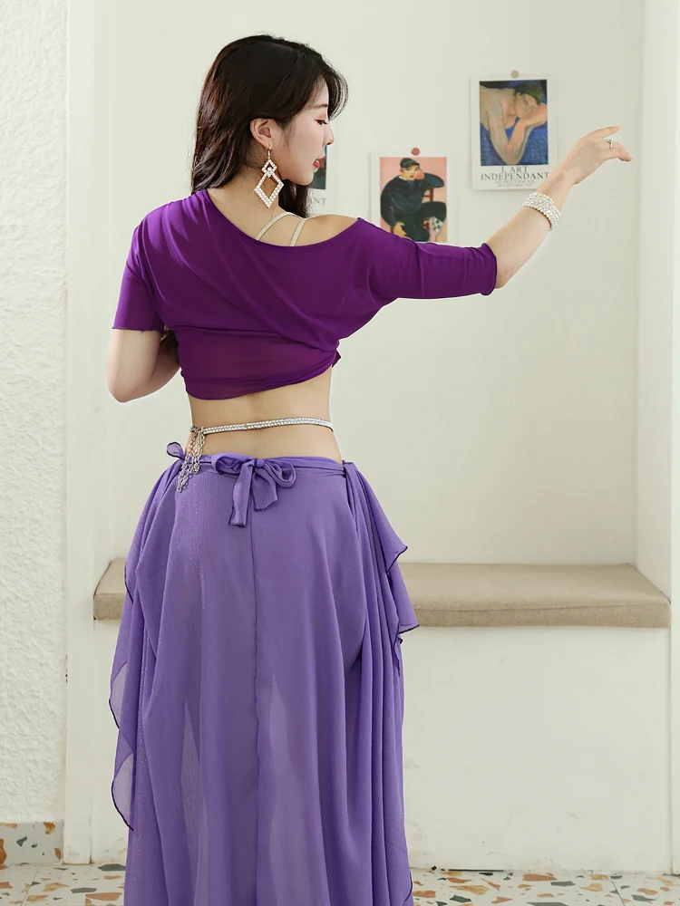 2023 新しい Sle ベリーダンス衣装女性の練習スーツ妖精 Sle オリエンタルダンスパフォーマンス服夏のトレーニング衣装