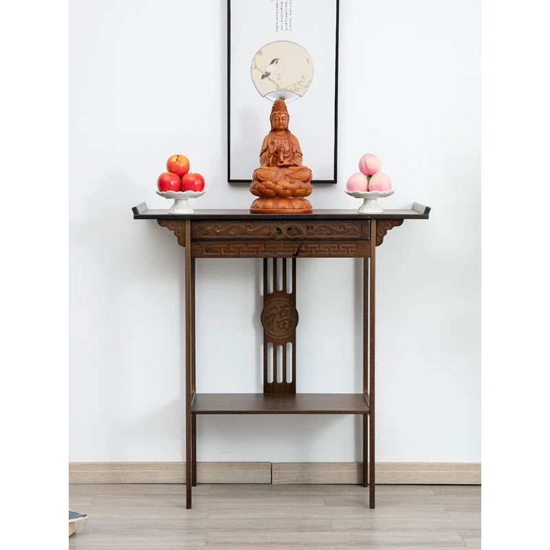 Altar Buddha Shrine Altar Incense Burner Table Table for God of Fortune Economical Mid-Hall Tribute Table Console Tables