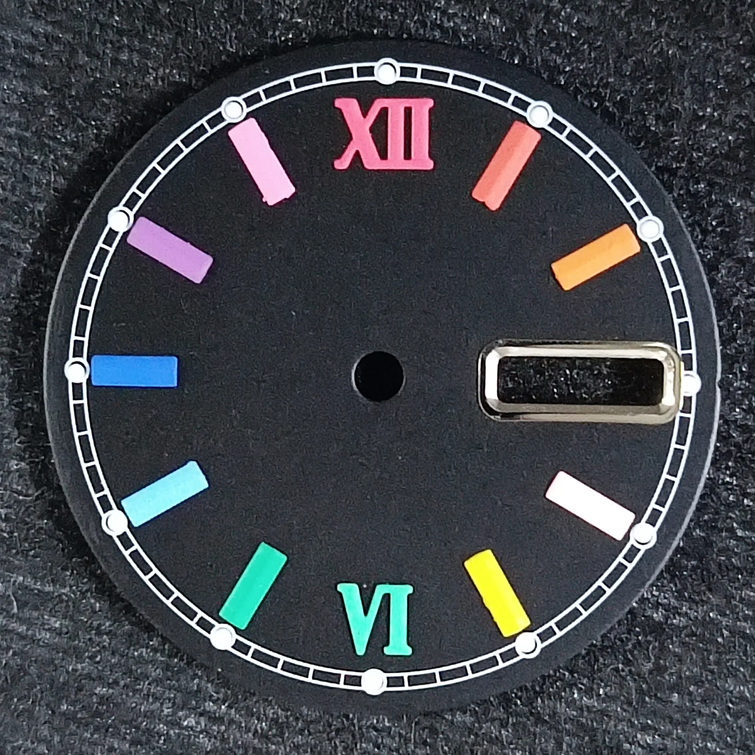 Asséptico Rainbow Watch Face Acessório, 28,5mm, NH36