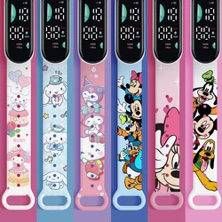 Sanrio Accessories Hello Kitty Watch Kuromi Watches Cinnamoroll Electronic Clock Led Anime Figure My Melody Toy Student Kid Gift