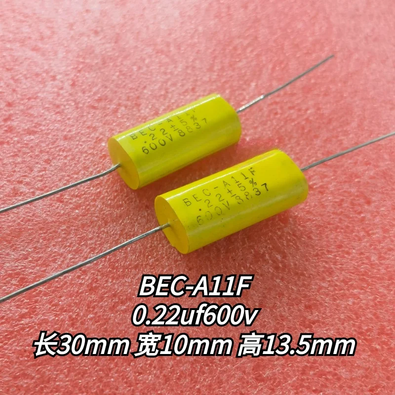 

10 шт. осевой конденсатор BEC-A11F 0,22 мкФ 600 В 220 нф 600 В 224 600 В 30X10X13,5 мм