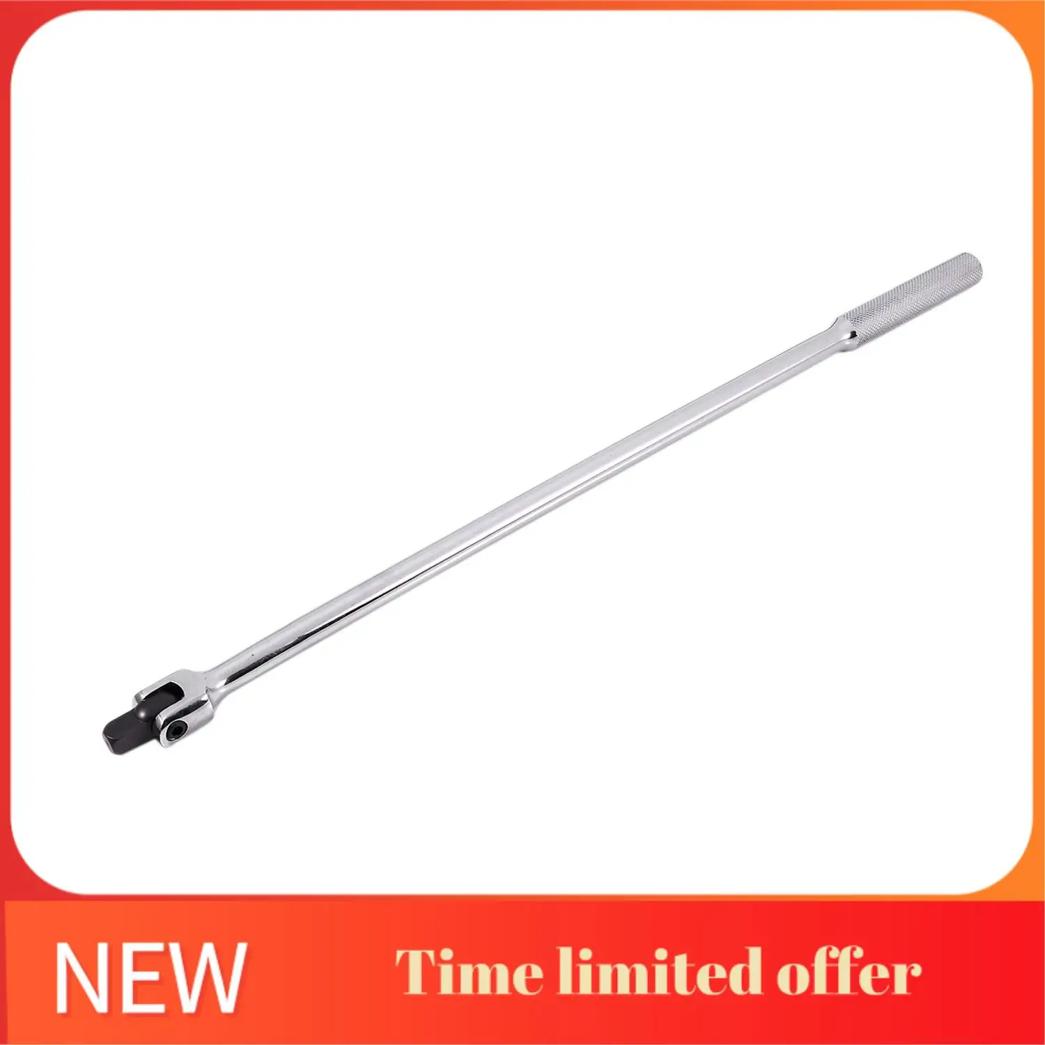 

ABRN-1Piece 24 Inch Long 1/2 Inch Breaker Bar Socket Driver 180 Degree Flex Head With Spring-Loaded Ball Bearing Socket Wrench H