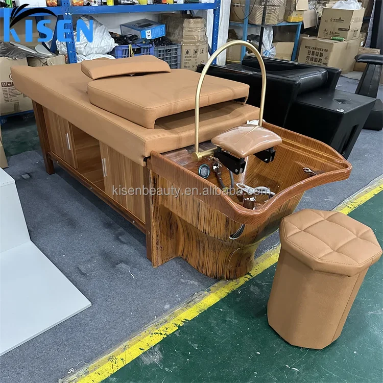 

Kisen Massage equipment hair spa wash salon shampoo bed special multifunctional hydrotherapy circulating bed for barber shop