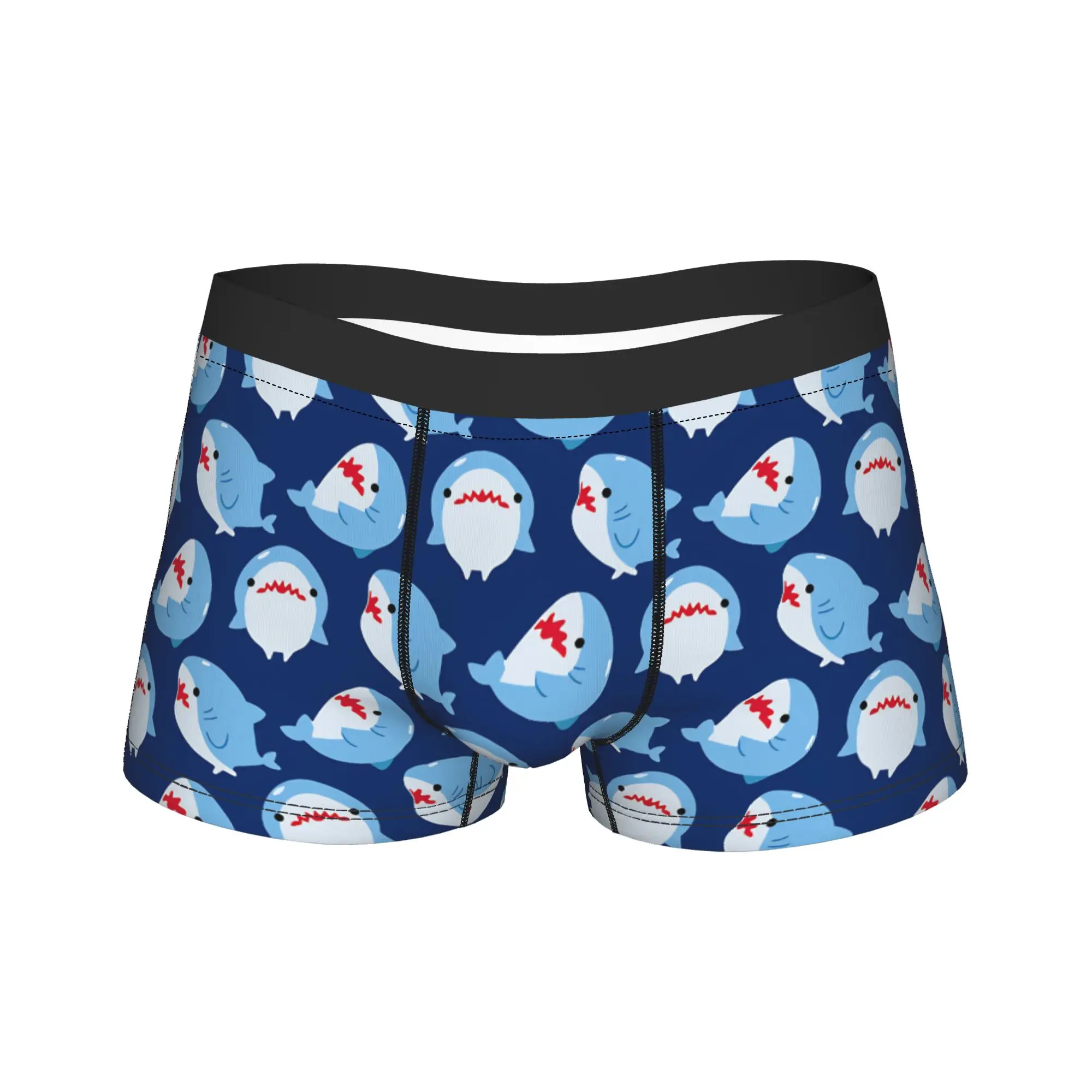 

Cute Cartoon Shark Seamless Pattern Boxershorts 3D Pouch Underwear High Quality Print Boxer Brief Comfortable Males Underpants