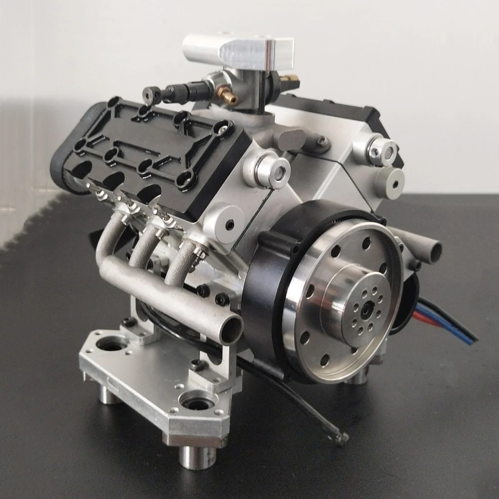 22cc V6 Four Stroke Gasoline Engine Model Cam Metal Six-Cylinder Engine Model