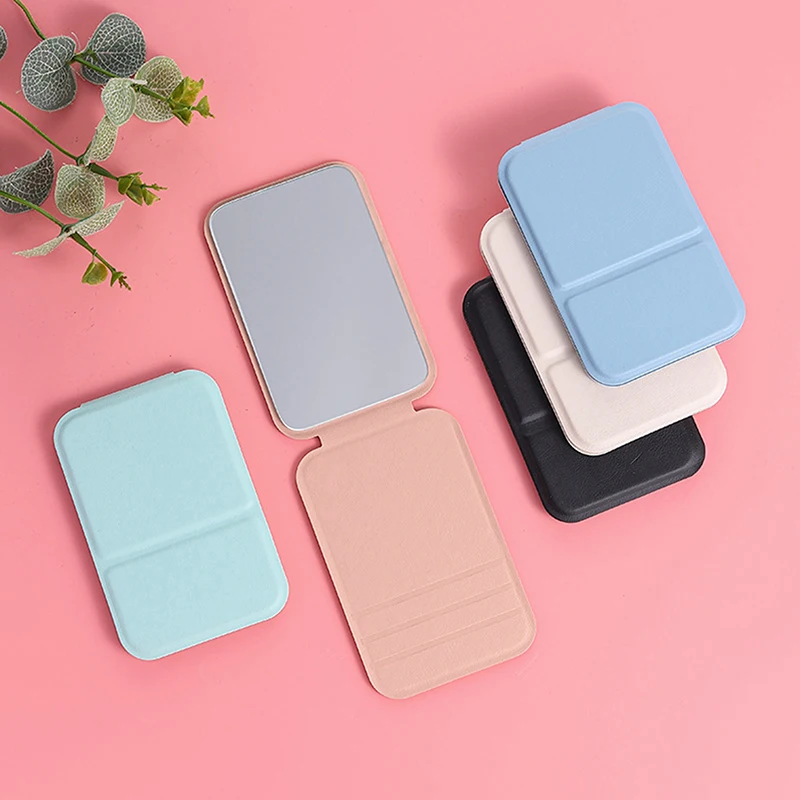 Mini espejo plegable para mujer, espejo de mano para maquillaje, Mini espejo cosmético portátil de un solo lado, herramientas de tocador plegables de alta definición