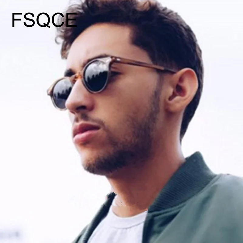 

Vintage Sunglasses New High Quality Brand Designer Round Sunglasses Men Retro Vintage Driving Sun Glasses Male Sunglass Shades