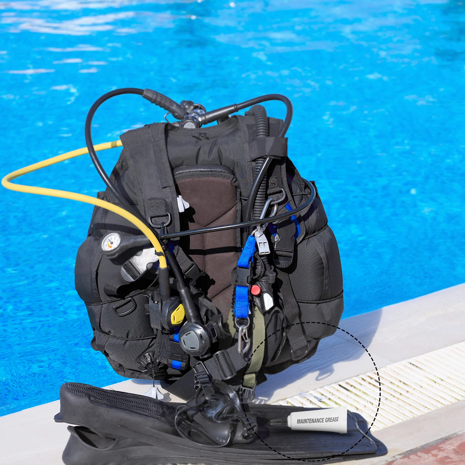 

Professional Silicone Grease 5G Diving Gear Lubricant Waterproof Enhances Seal Reduces Friction Underwater Equipment Maintenance