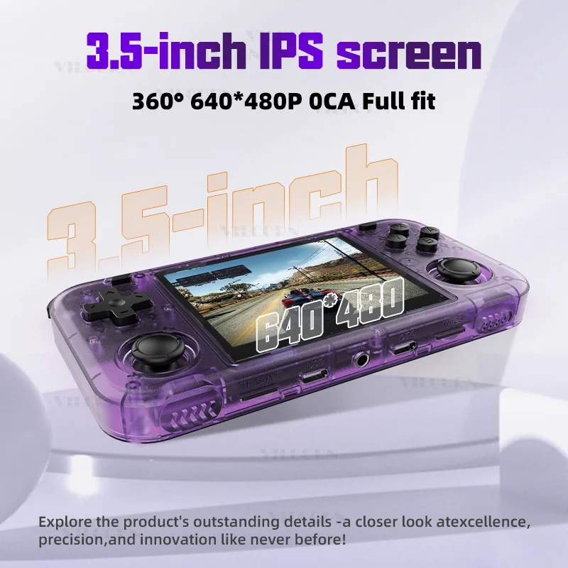 O30S Open Source Retro Handheld 3.5-inch IPS Screen Linux System Pocket Video Game Console Support 20 Simulators 22000 Games