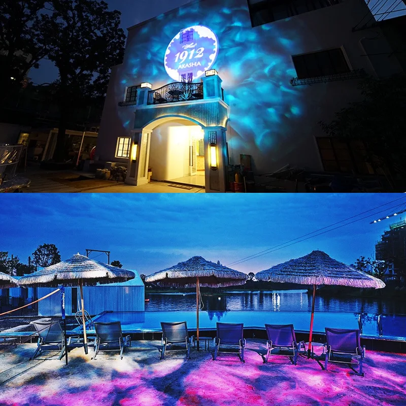 مصباح نمط المياه، مصباح الإسقاط الإسقاط الأرضي الديناميكي في الهواء الطلق #4