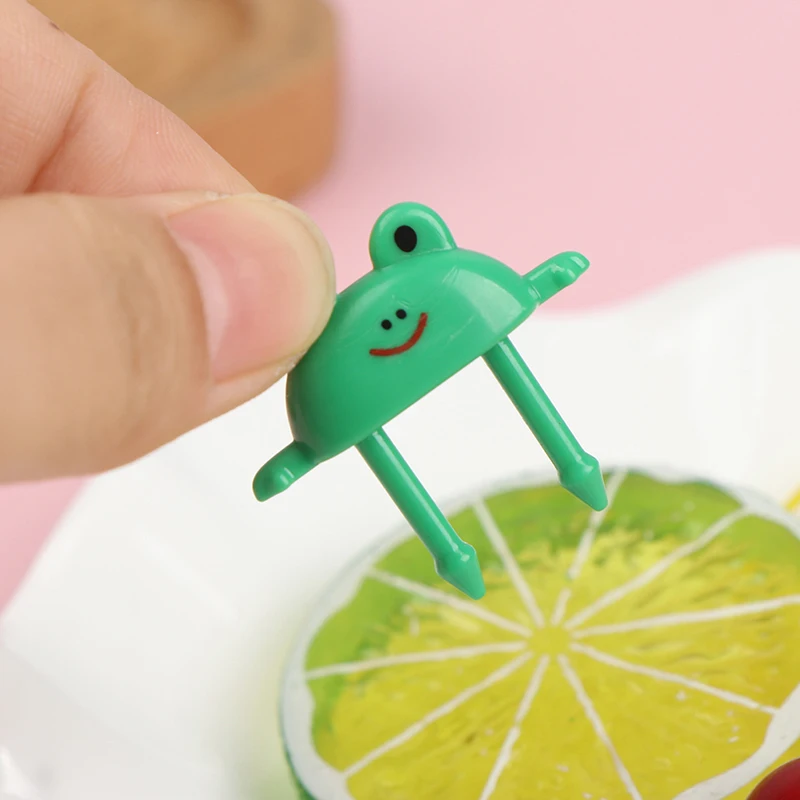 6-40pcs Animal Farm Dinosaur Fruit Fork Mini Cartoon Children Snack Cake Dessert Pick Toothpick Bento Lunches Party Decoration