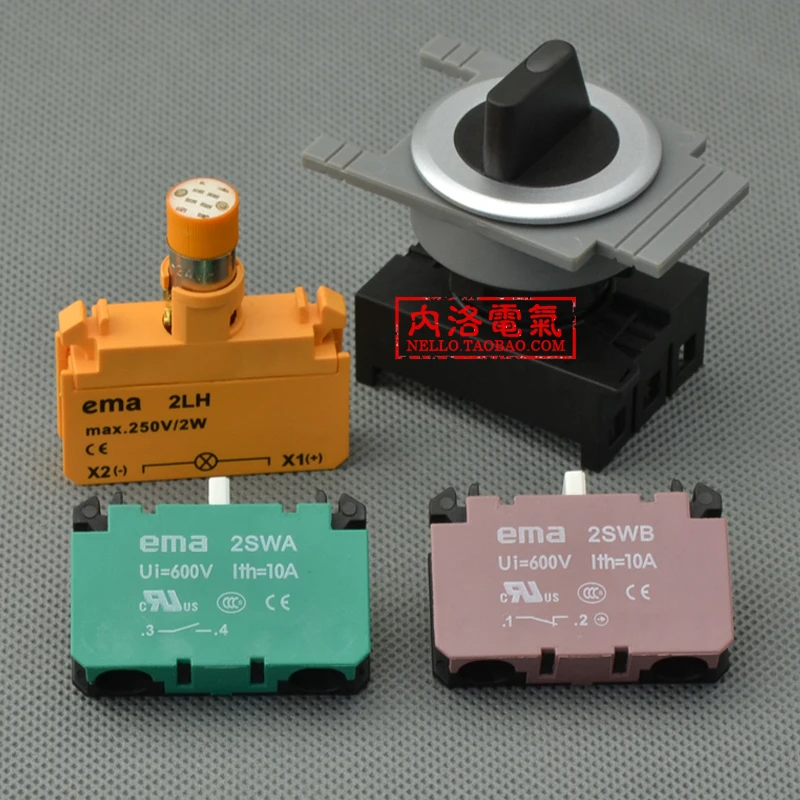 [SA] مفتاح محدد مضيء E3S3K/4K/5K *.I مقبض 3 ملفات إعادة ضبط ذاتي/قفل تلقائي 6/12 / 24 فولت AC110V/220V--10 قطعة