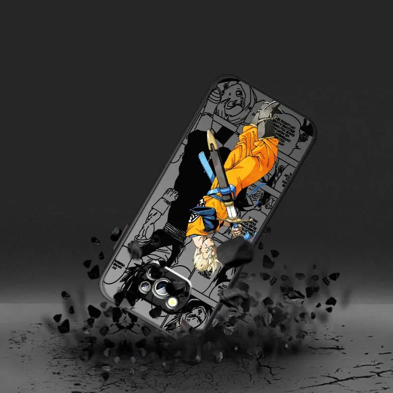 لعبة دراغون بول شعبية كول الفن ل Xiaomi Poco X6 X5 X4 X3 M6 M5s M5 M4 M3 F6 F5 F4 F3 Pro 5G متجمد شفافة جراب هاتف