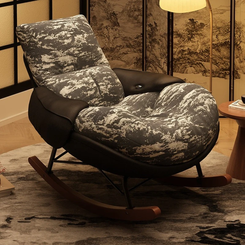 

casual single sofa chair Rocking comfortable light luxury Armchair ergonomic Recliner chair mecedora living room furniture