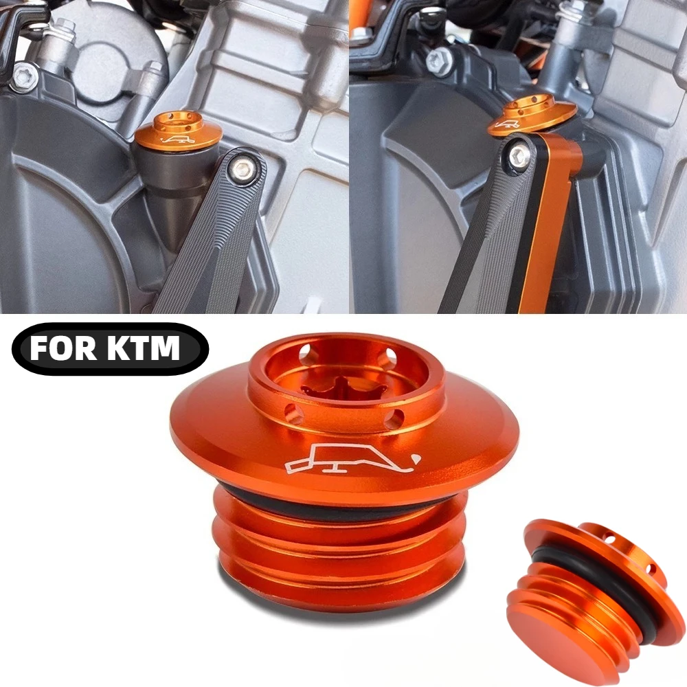 Para KTM 1050 1090 1190 1290 Adventure 2013-2024 2023 2022 2021 CNC cubierta de tornillo de llenado de aceite de motor accesorios de aleación de aluminio