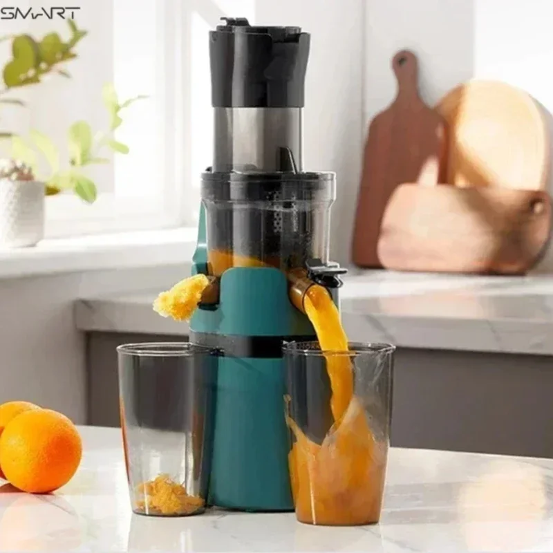 Large-caliber slow juicer cold press hysteresis juice separation filter-free electric fruit juicer portable blender