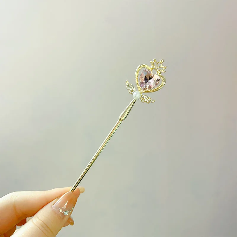 الحب كريستال ماجيك العصا دبوس الشعر عالية الجودة دبوس الشعر الصيني الجديد الحد الأدنى تصميم إكسسوارات الشعر أغطية الرأس دبوس الشعر للنساء