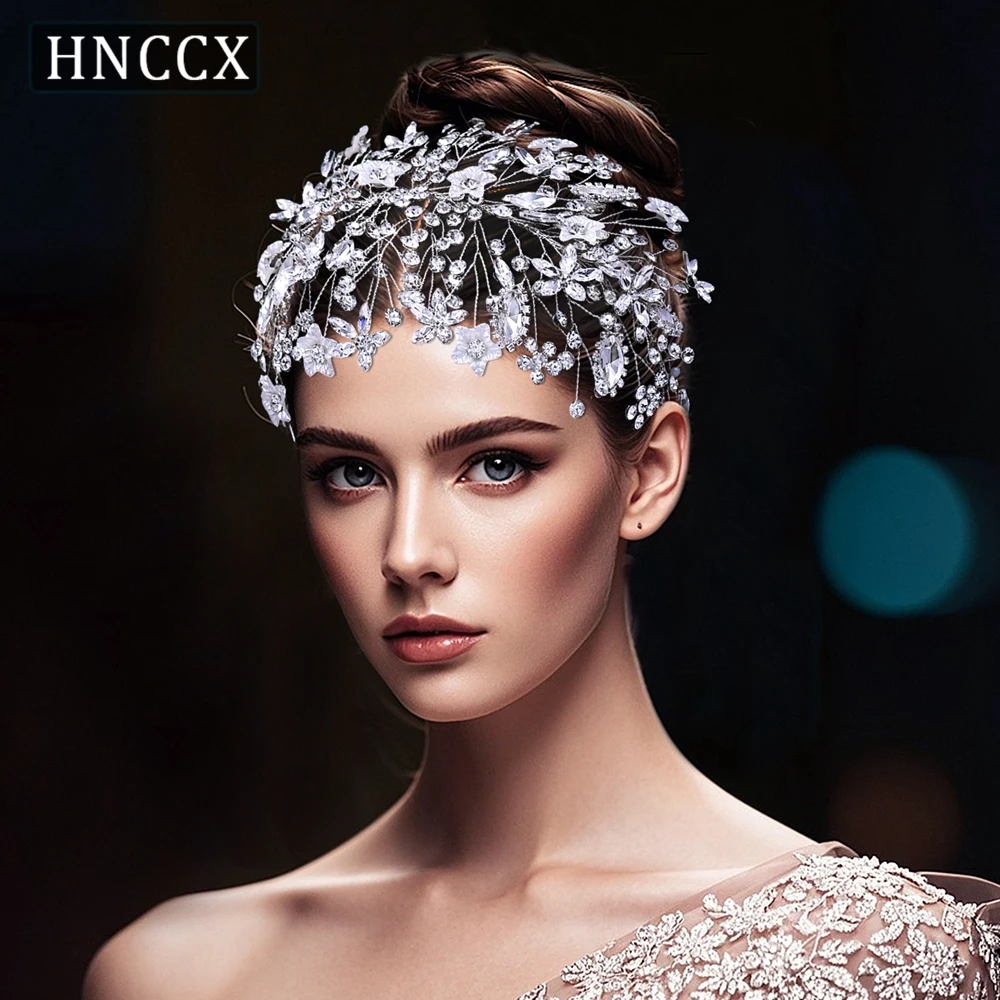 

YouLaPan Luxurious Rhinestone Headband Paired With Seashell Flowers Elegant Bridal Wedding Dance Banquet Hair Accessories HP677