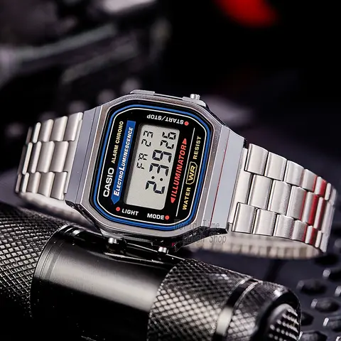 Casio klocka silverfärgad klocka herrset märkeslyx LED digital vattentät kvarts herrklocka sport militär armbandsur relogio masculino 6 best sales Casio Edifice-replika - №3
