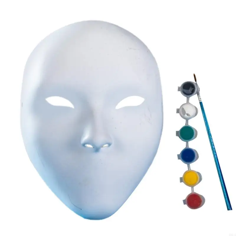 

68UA White Craft Masks DIY Blank Masks Mardi Gras Mask Sets Blank Nuo Operas Mask Set