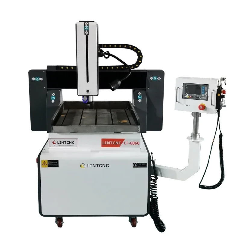 LT-6060 3D CNC Mini Gravador Router, Mesa De Ferro Fundido, Material De Alumínio De Metal, Mesa De Corte, Fresadora CNC