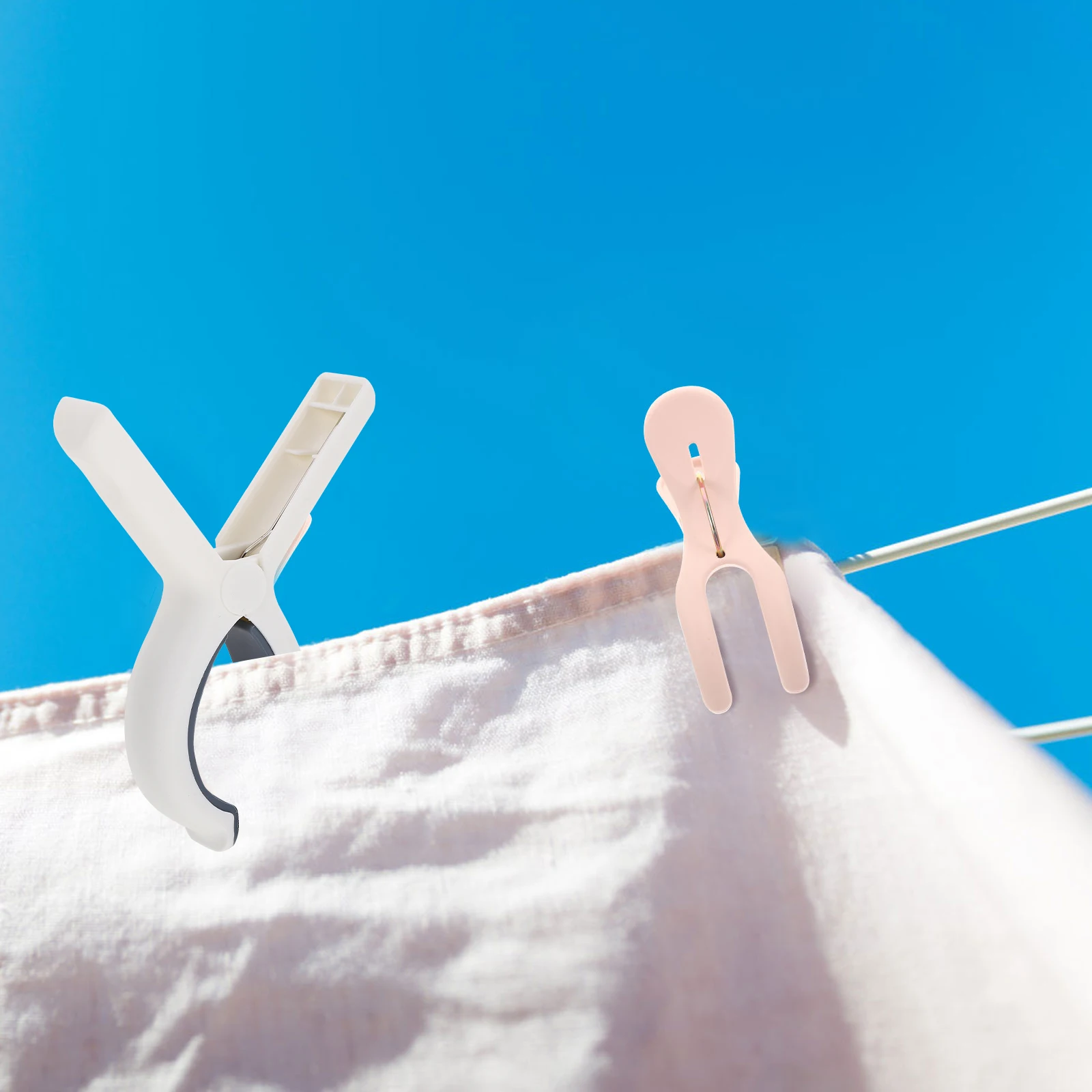 

2pcs Non slip Clothespin Quilt Clips Windproof Plastic Pins Multifunctional Clothespins Blankets Clamps Clothes Drying Laundry