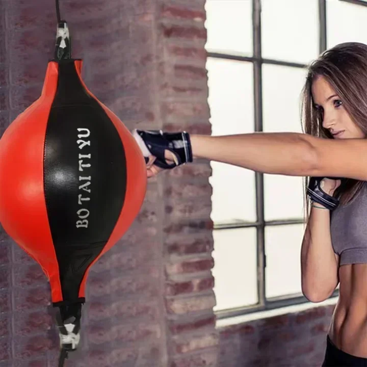 Boxing Punching Ball Quality Leather Hanging Ball Exercise Fitness Ball Vent Ball Home Sports Gym Reflex Speed Ball Bounce