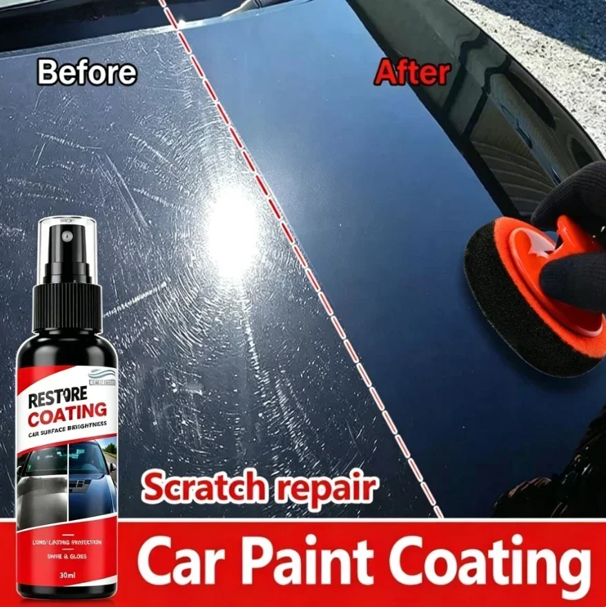 Pro Grade Graphene Ceramic Coating Kit, Auto Paint Correction Polish Brush, Ultra High Gloss, Long Lasting, Anti-Scratch