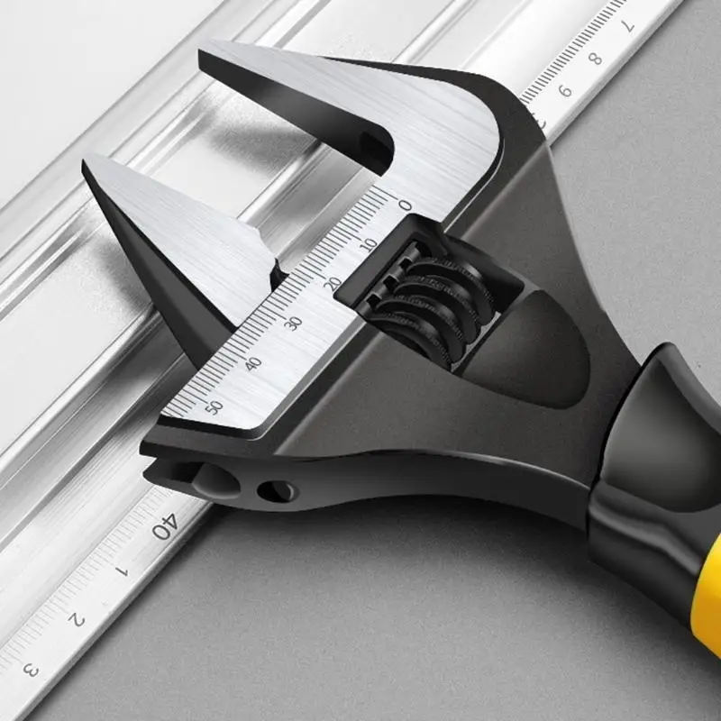 57QF Large Jaw Adjustable Wrenches Stainless Steel Spanner for Various Nut Size High Torque and Grip Alloy Steel Construction